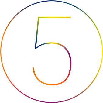 Regla De 5 Monodosis De Café - Circle (1100x436), Png Download