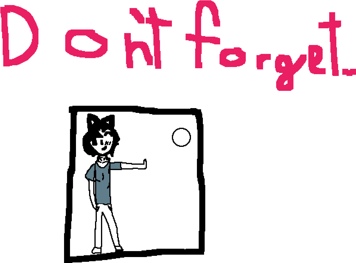 Don't Forget - - Cartoon (1400x1000), Png Download