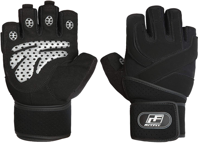 Ritfit Padded Anti-slip Weight Lifting Gym Gloves - Gym Gloves Png (800x800), Png Download