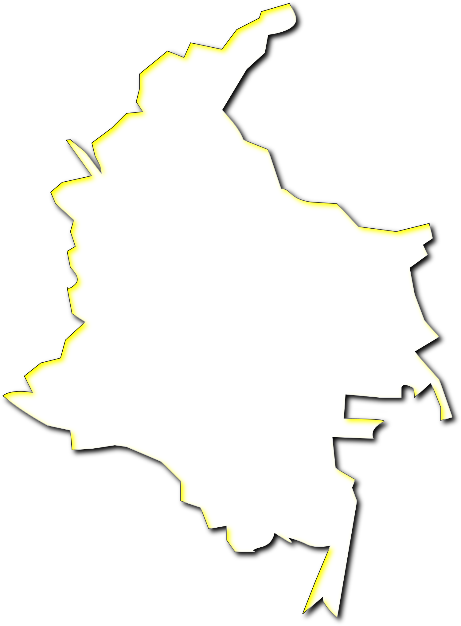 Mapa Colombia Png - Croquis Del Mapa De Colombia (527x720), Png Download