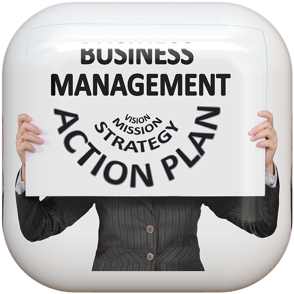 Button, Symbol, Businesswoman, Office, Management - Simbol Manajemen (640x640), Png Download