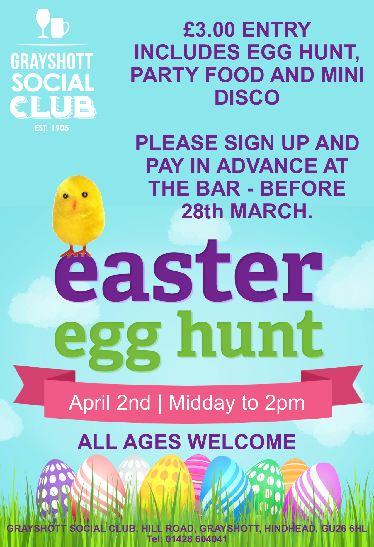 £3 Entry Which Includes Egg Hunt, Party Food And Mini - Employees Must Wash Hands Sign (1413x2007), Png Download
