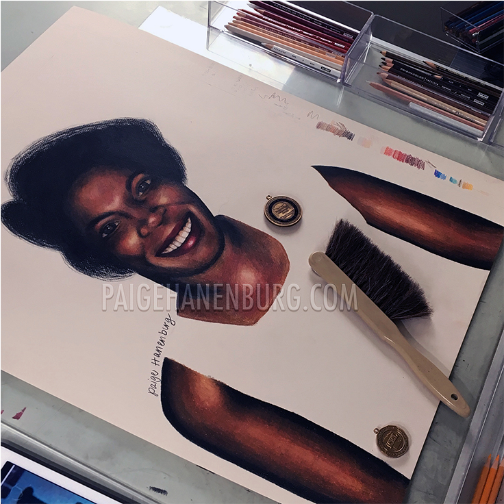 Colored Pencil Commission In Progress - Hunting Knife (735x1102), Png Download