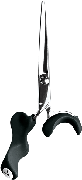 Tijera Ergonómica Exthand De Color Negro Para Zurdos - Scissors (600x818), Png Download