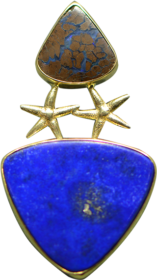 Lapis Lazulite/boulder Opal Courtney Design - Opal (640x640), Png Download