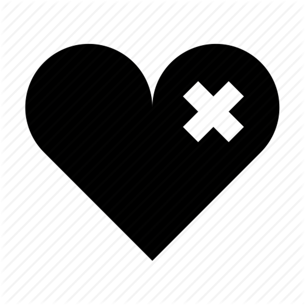 Heart Hurt Bandage Black Dark Sad X Freetoedit - Broken Heart Patche Png (1024x1024), Png Download