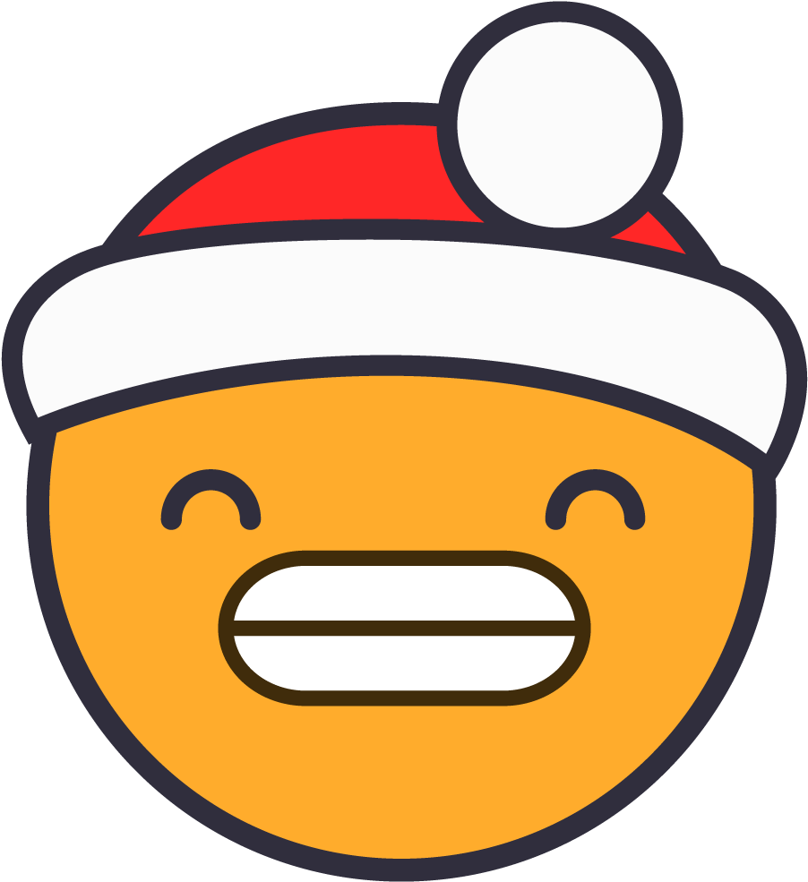 Nervous Santa - Emoji (1000x1000), Png Download