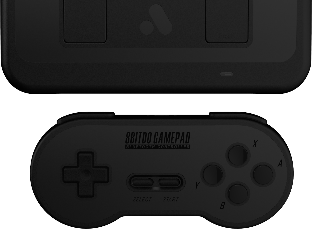 8bitdo Sn30 - Black - Handheld Game Console (1316x968), Png Download