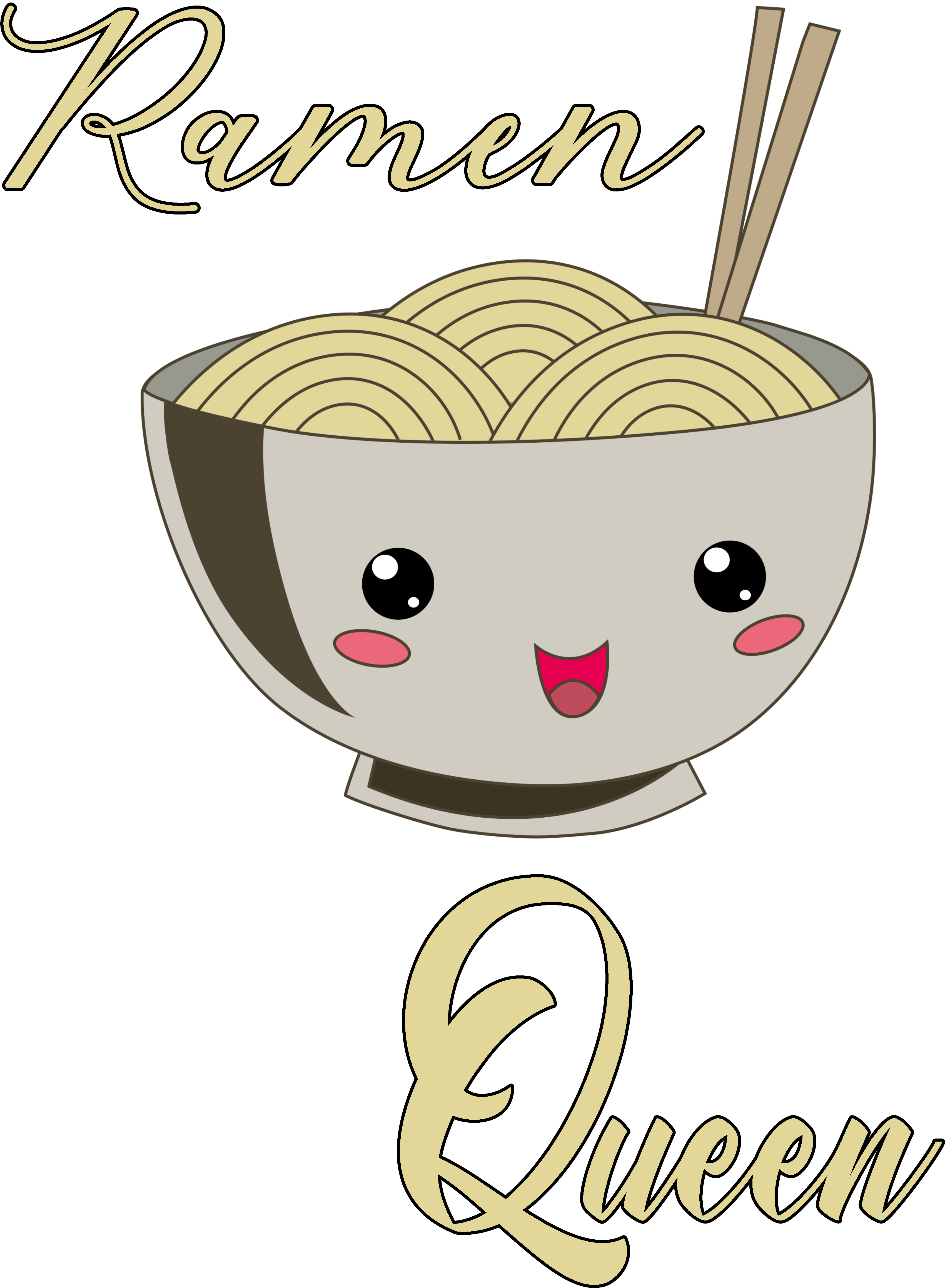 Cute Little Ramen Themed Designs For Shirts, Hoodies, - Ramen (4500x5400), Png Download