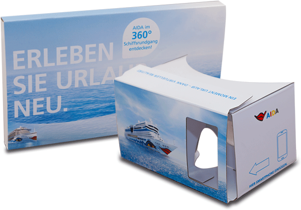 Google Cardboard For 360 Tour On A Cruise Ship Aida - Carton (600x600), Png Download
