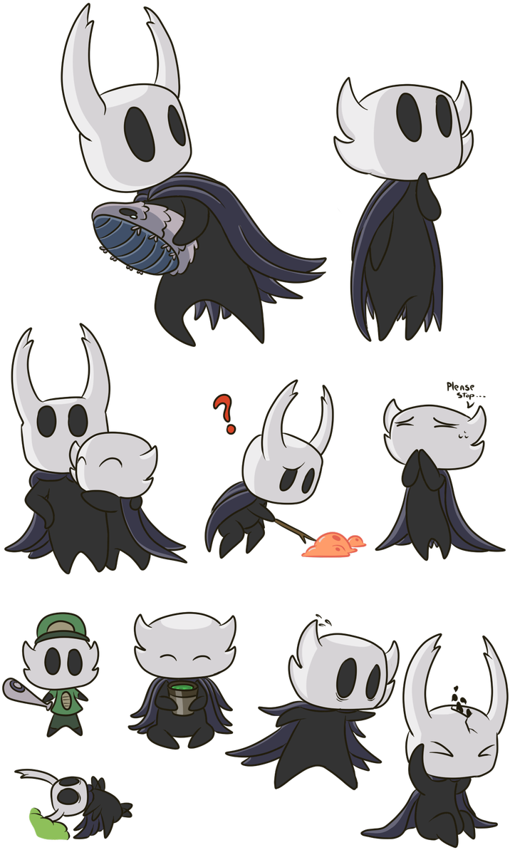 Hey Guess Who Fall Down On Hollow Knight Hole It's - Cartoon (743x1199), Png Download