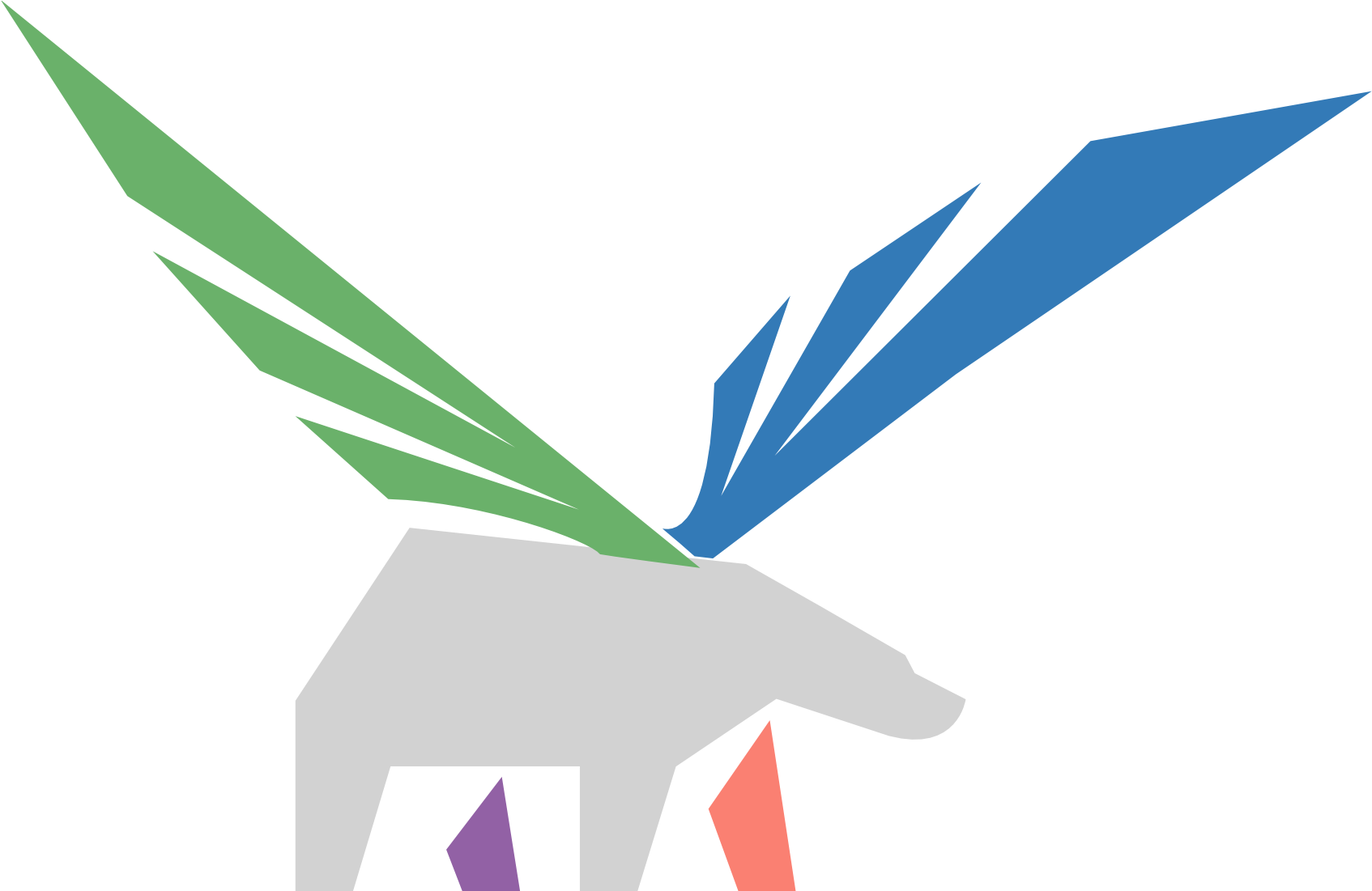 Flying Grizzly - Graphic Design (2000x1100), Png Download