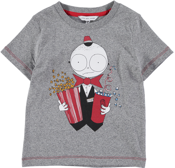 Picture Of Cinema Usher Print T-shirt Grey - Blouse (600x600), Png Download