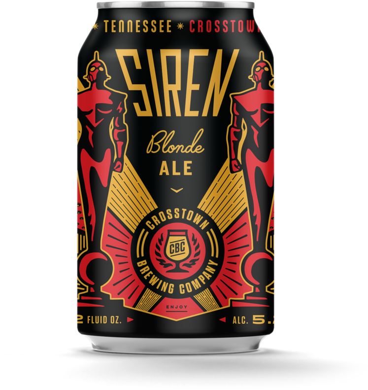 Siren Mockup - Crosstown Brewing (1000x867), Png Download