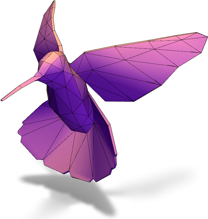 A 3d Model Created With Vectary - Origami (1024x768), Png Download