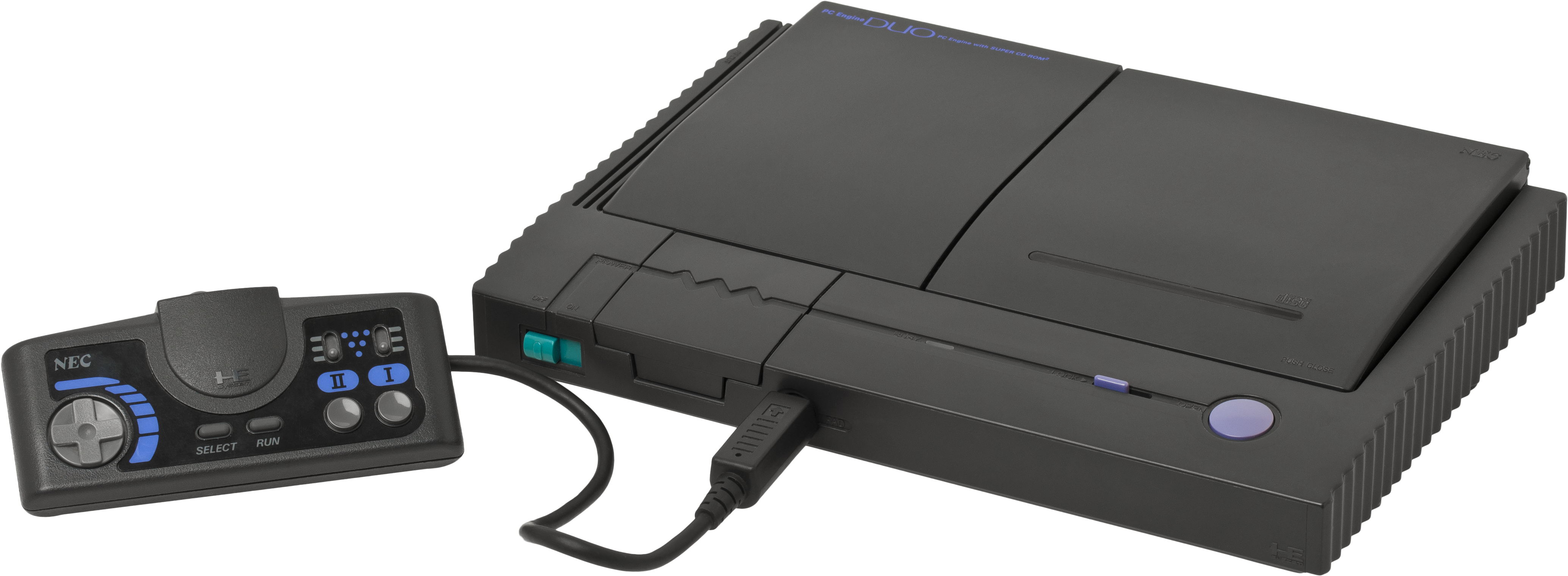 Pc Engine Duo Console Set - Pc Engine Cd Console (4240x1660), Png Download