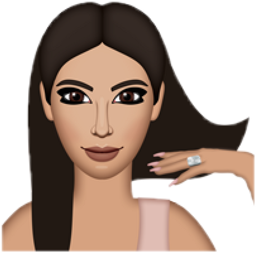 Kim Kimkardashian Kardashian Emoji Pixels Queen - Emoji Kardashian (1024x1014), Png Download