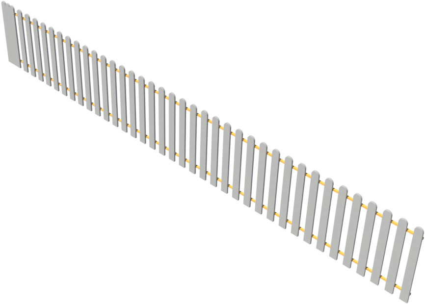 Baranda De 850mm Con Listones Verticales De Madera - Fence (1000x907), Png Download