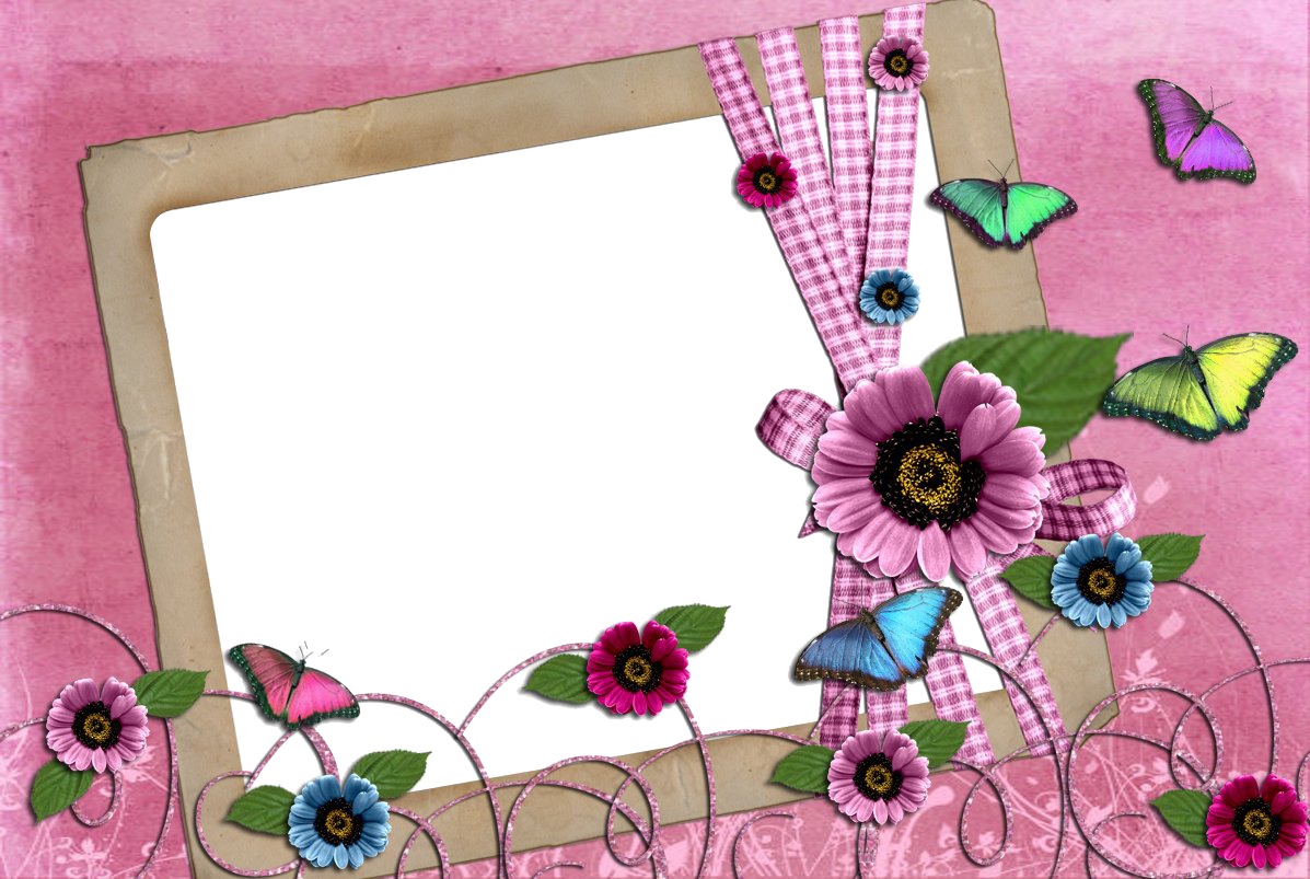Molduras Para Fotos Flores E Borboletas ~ Molduras - Purple Butterfly Picture Frames (1197x803), Png Download