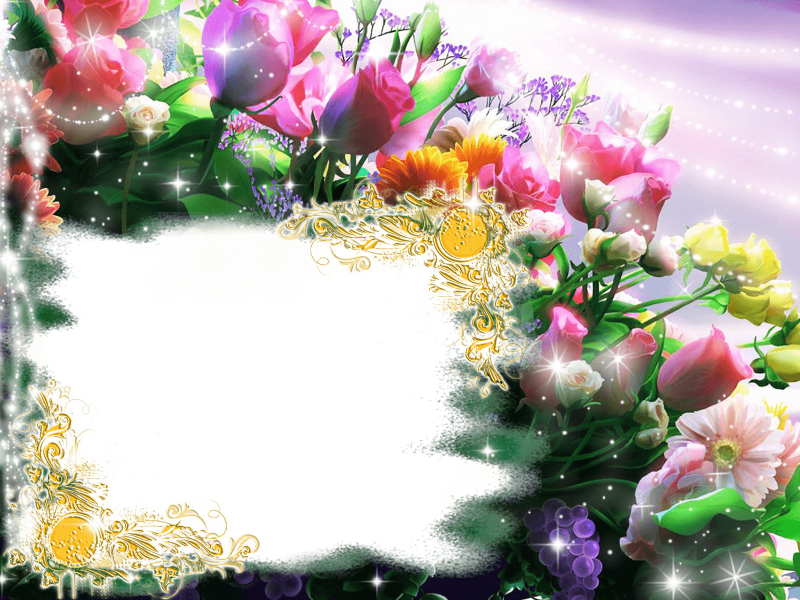 Moldura Para Fotos Flores - Kagaya (800x600), Png Download