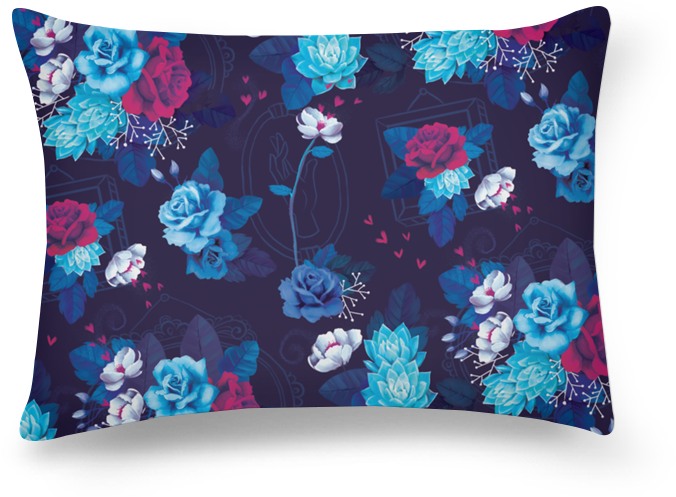 Almofada Retangular Floral De Flávia Fernandes De Oliveirana - Cushion (800x800), Png Download