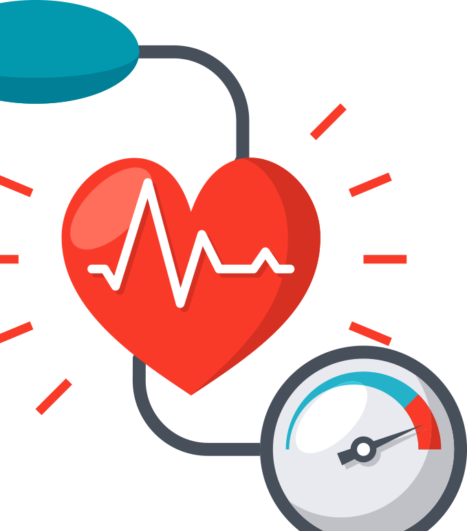 Heart-bit - High Blood Pressure (679x772), Png Download