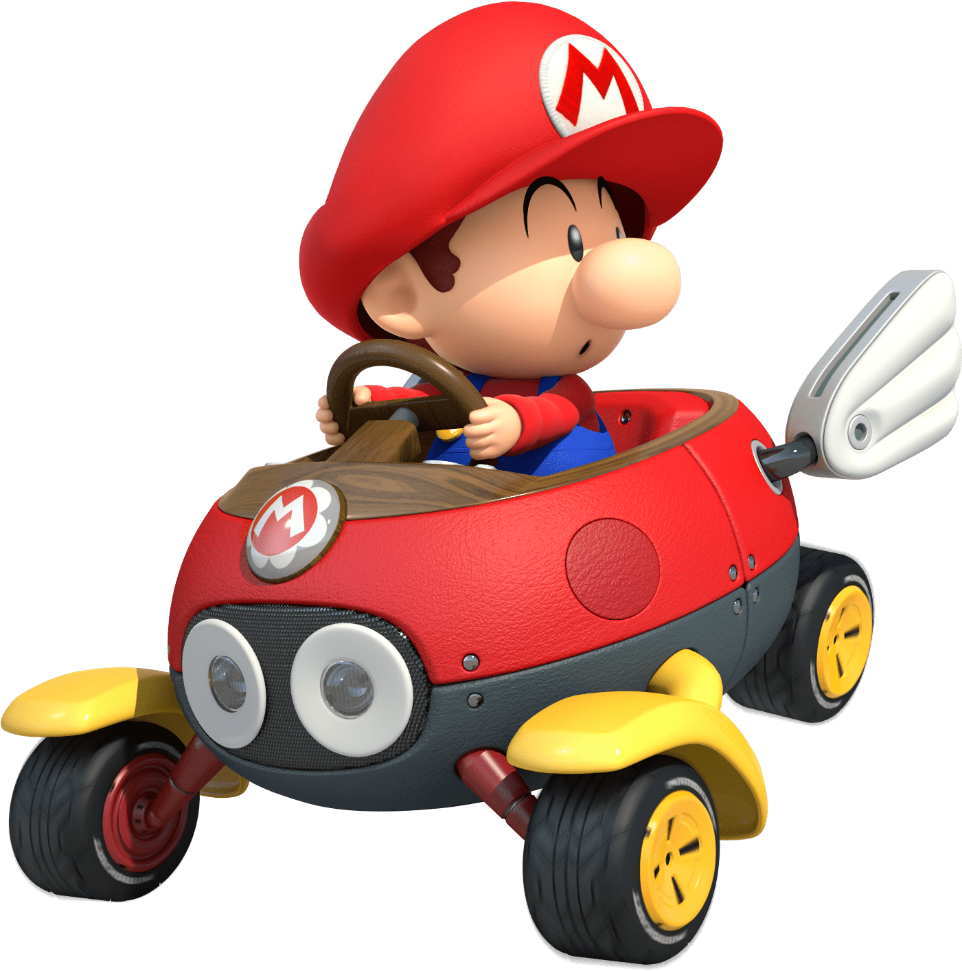 Baby Mario Mario Kart - Mario Kart 8 Deluxe Baby Mario (1427x1428), Png Download