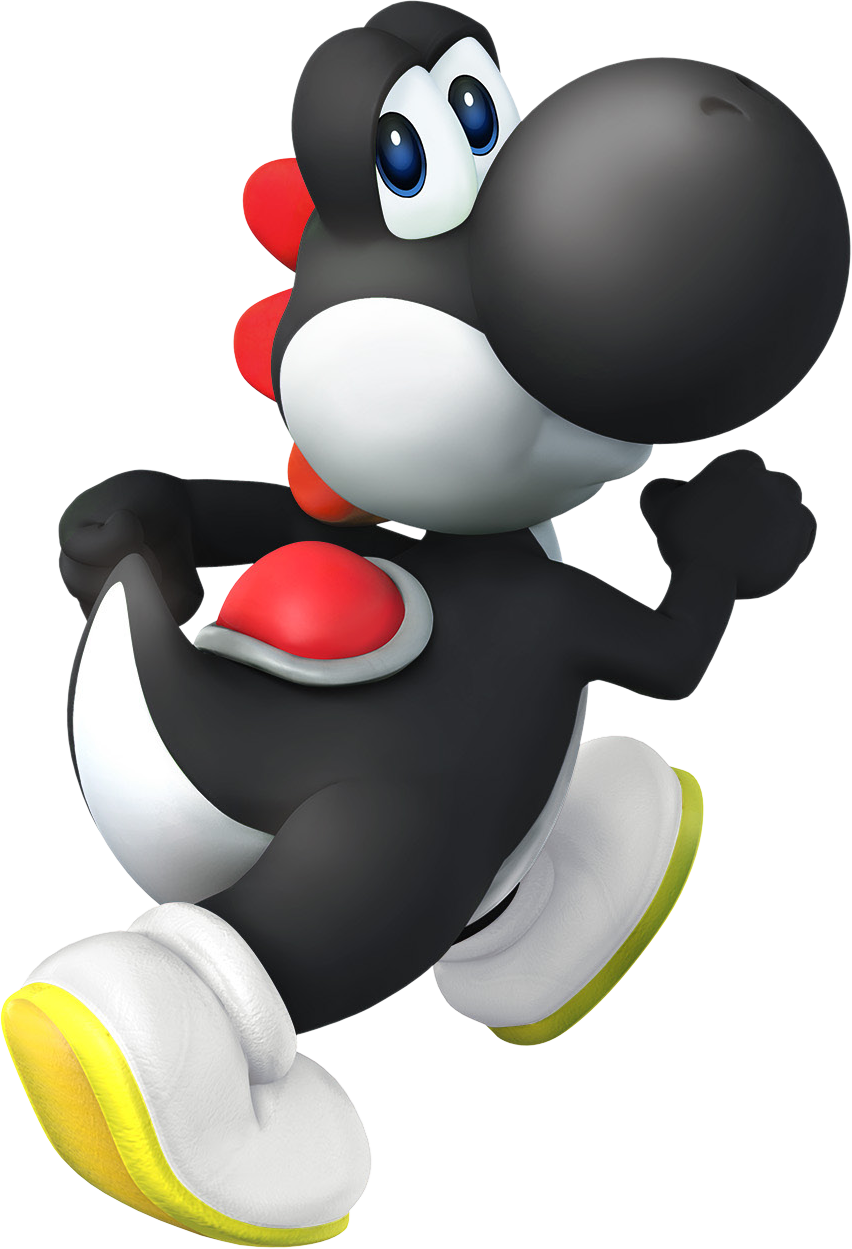 Black Yoshi Smash Bros (852x1249), Png Download