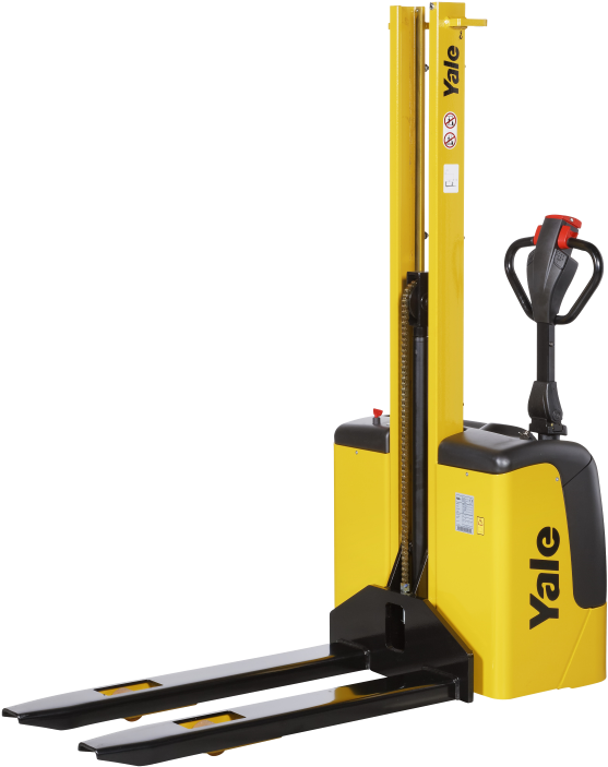 Pedestrian Powered Pallet Stacker - Forklift (658x720), Png Download