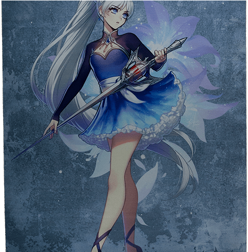 Rwby Vol 4 Weiss Schnee Wall Scroll Rooster Teeth - Rwby Weiss And White Knight (800x491), Png Download