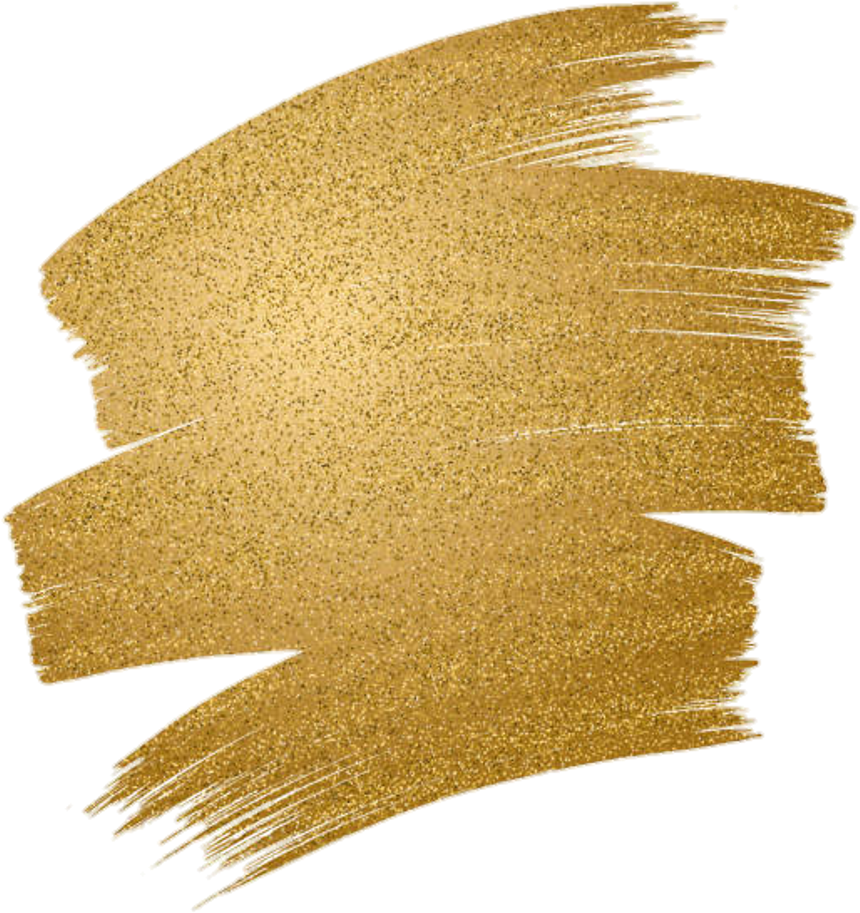 Gold Ink Brush Stroke (1024x1024), Png Download