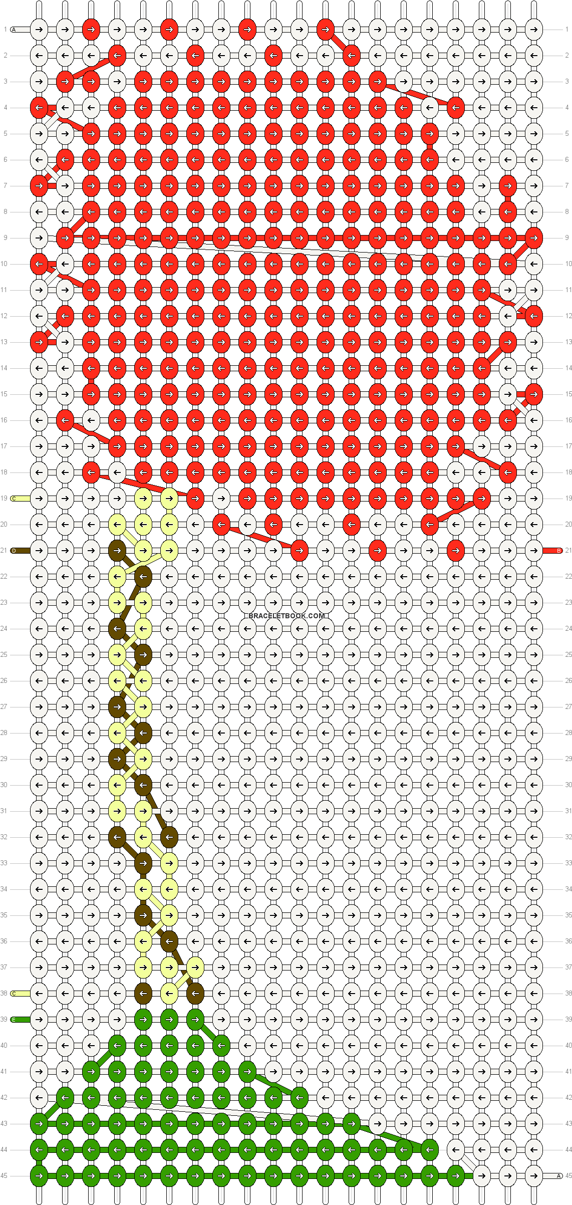 Alpha Pattern - Friendship Bracelet Pattern Stitch (1156x2412), Png Download