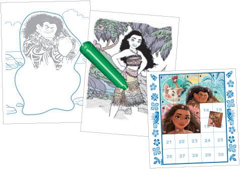 Disney's Characters Magic Pen Painting Activity Books - Sketch (476x336), Png Download