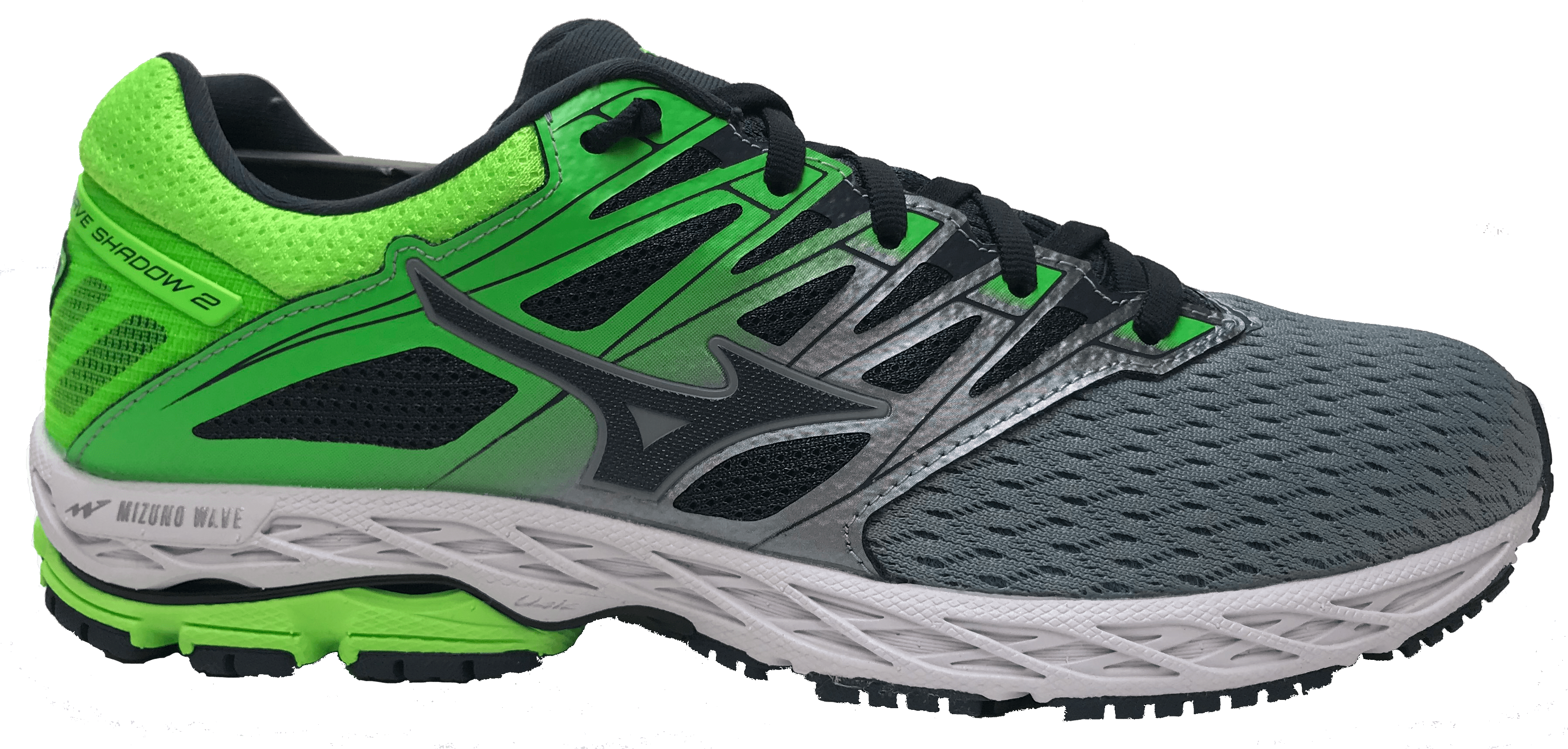 Mizuno Wave Shadow - Running Shoe (3607x1723), Png Download