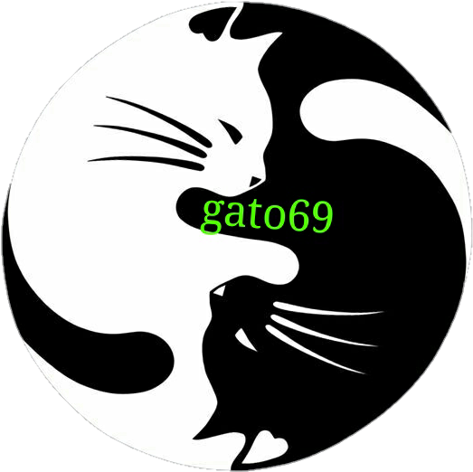 Gato69 On Twitter - Cat Yin And Yang (564x567), Png Download
