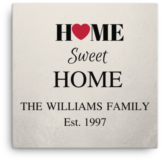 Home Sweet Home Personalized Canvas - Flame University (800x800), Png Download