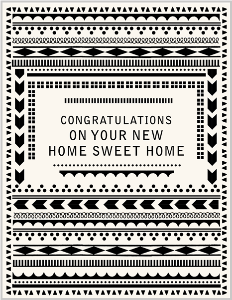 New Home Sweet Home Card - Motif (600x600), Png Download