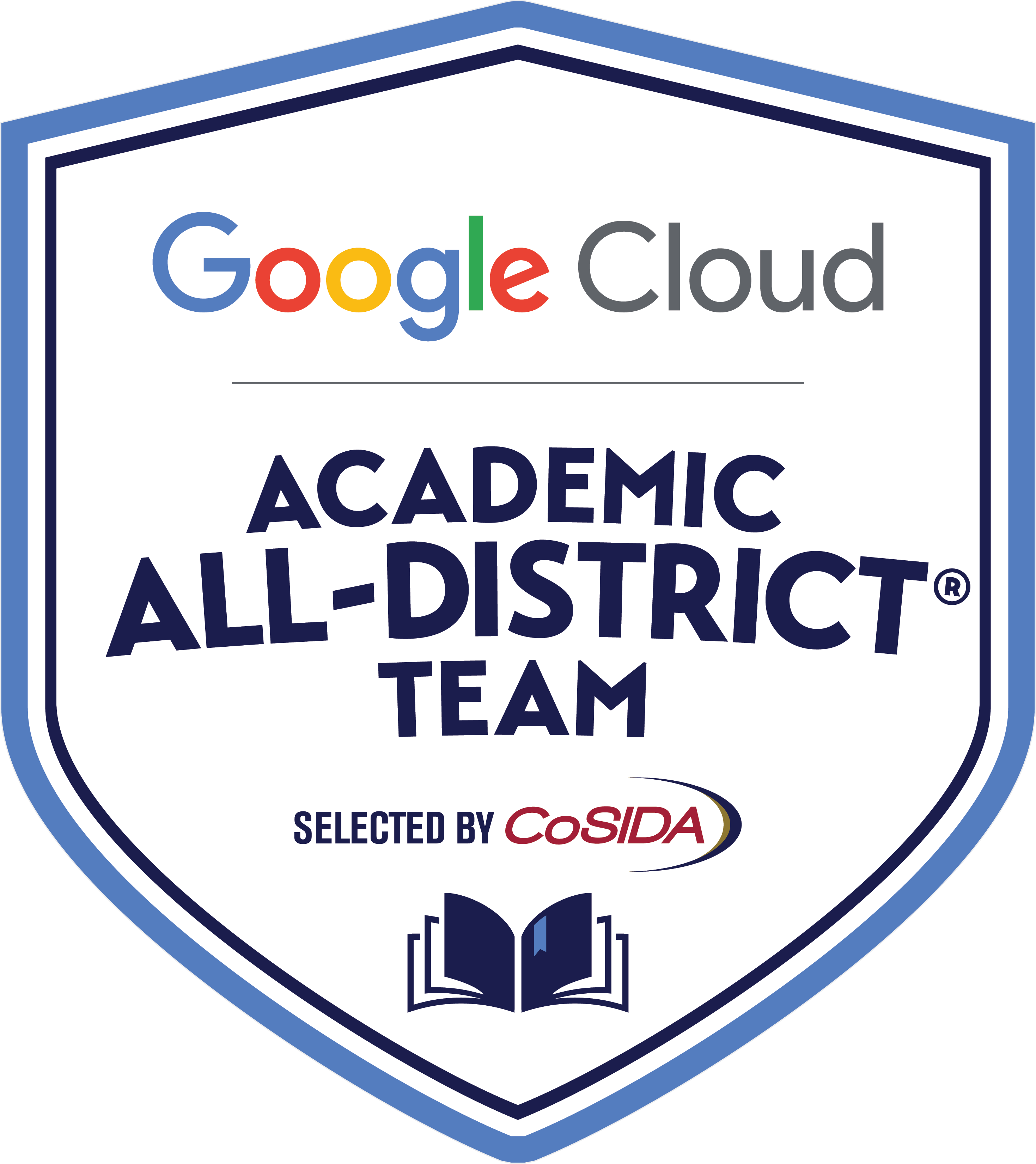 Bw Bender Selected To Google Cloud Academic All-district - Google Cloud Cosida Logo (2938x3301), Png Download