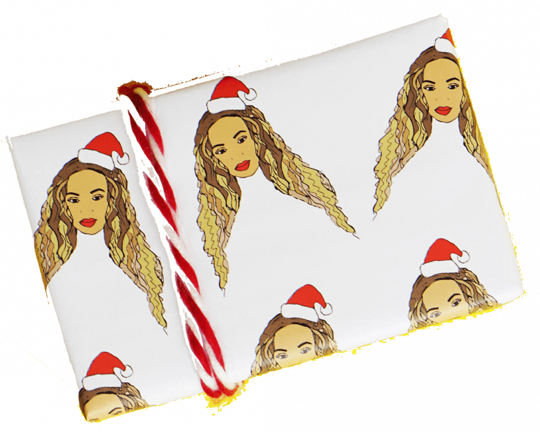 Santa Bey - Funny Christmas Gift Wrapping (782x625), Png Download
