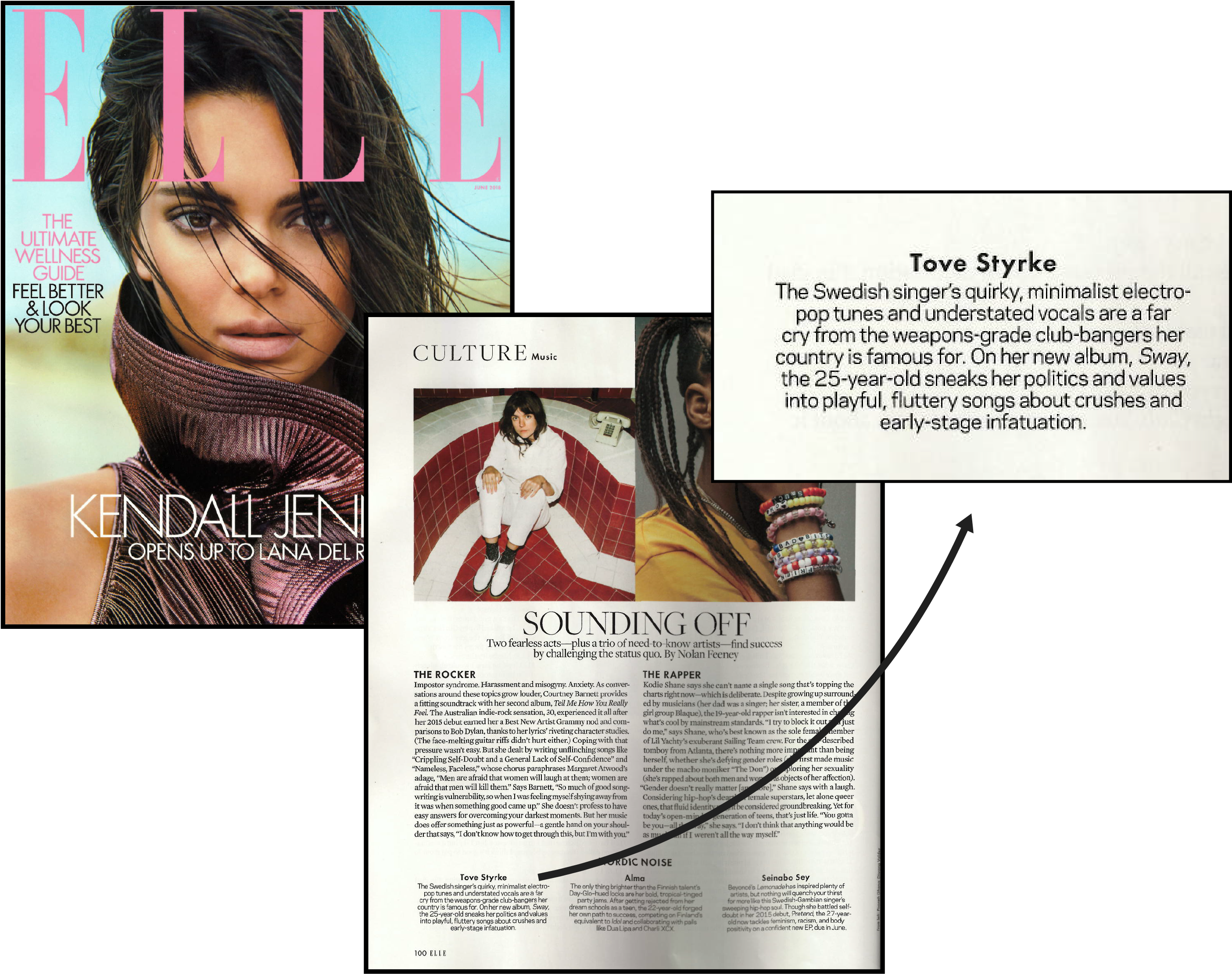Elle - Tove Styrke - Elle Magazine Cover 2018 (2852x2281), Png Download
