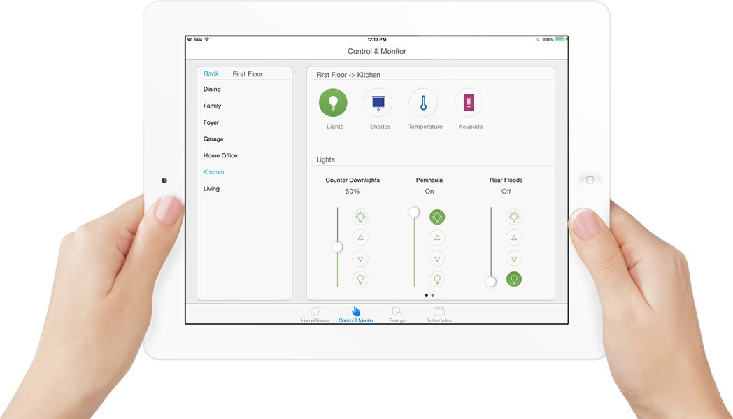 Slide 1 Lutron - Lutron Ipad (1048x599), Png Download