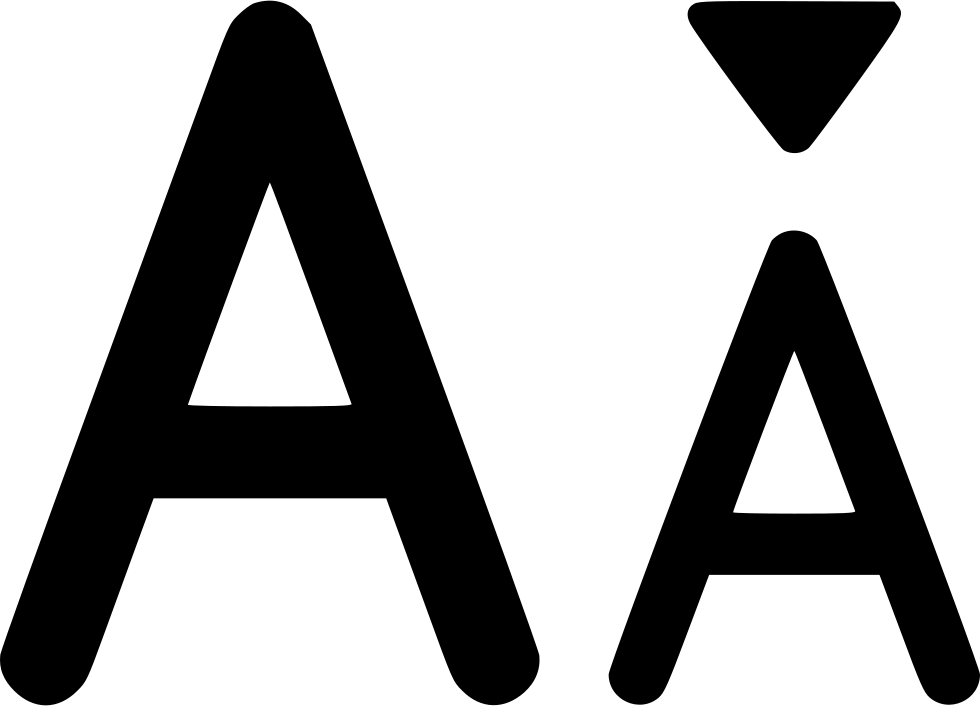 Png File Svg - Font Size Decrease Icon (980x706), Png Download