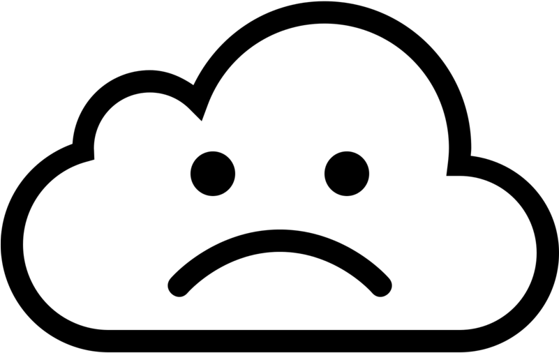 This Png File Is About Icon , Cloud , Sad - Cloud With Sad Face (800x800), Png Download