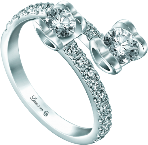 The Rings' Design Is Not Lost In Translation And Genuinely - Pre-engagement Ring (600x583), Png Download