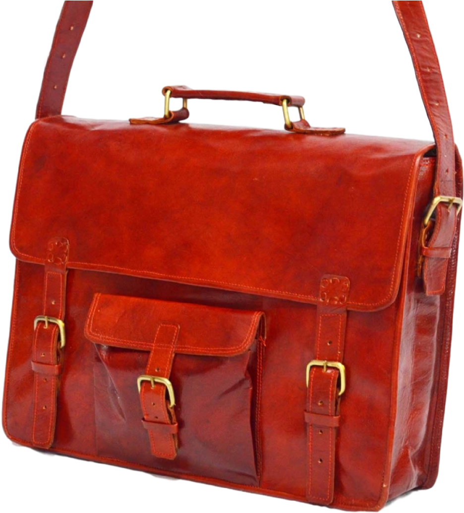Leather Bag - Briefcase (1200x1122), Png Download