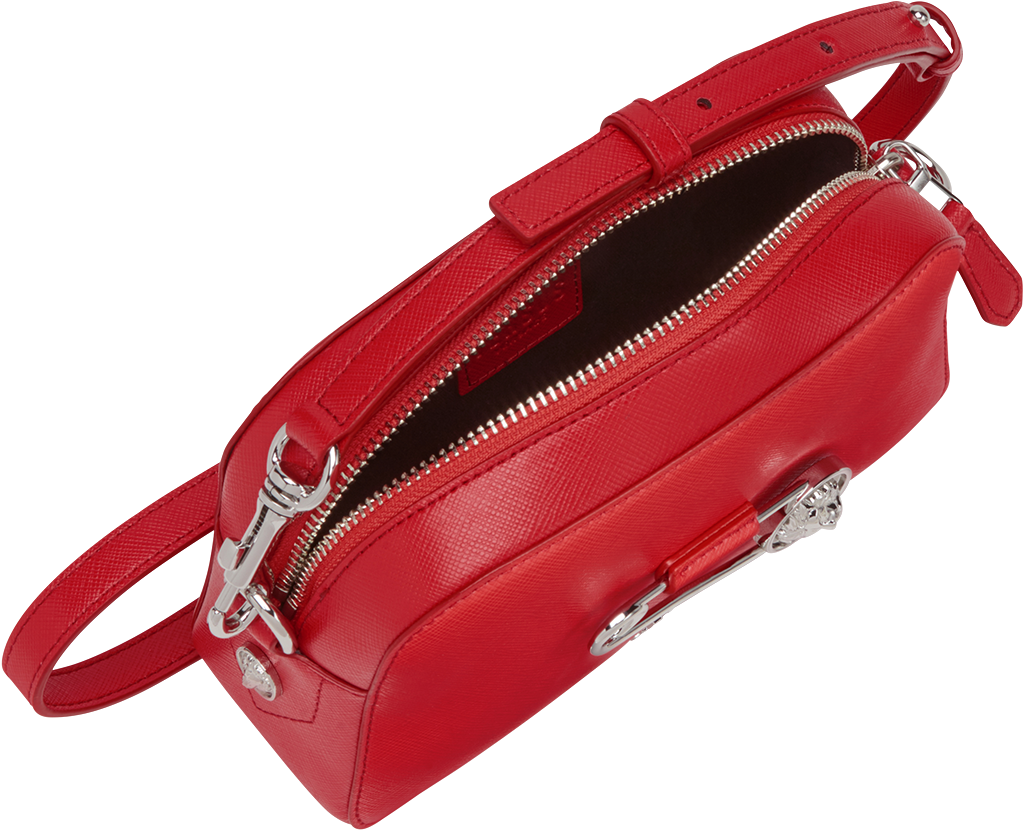 Safety Pin Saffiano Leather Bag - Messenger Bag (1425x2000), Png Download