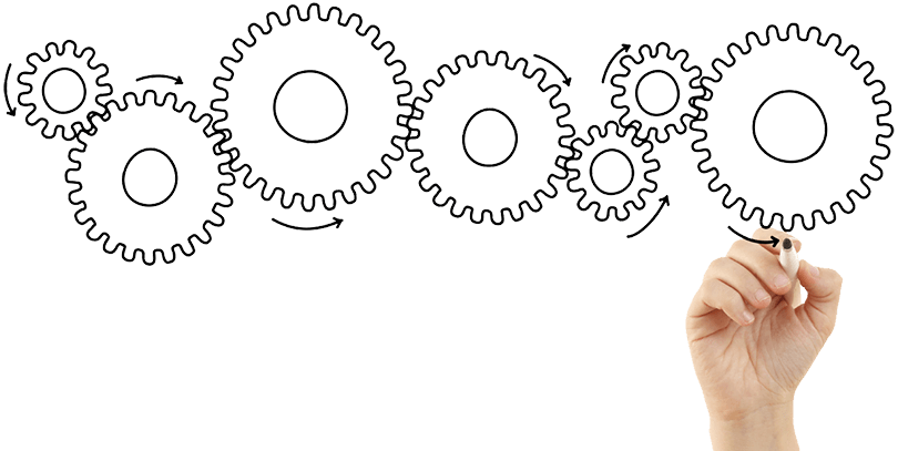 Sketching A Prototype - Mão Desenhando (810x407), Png Download