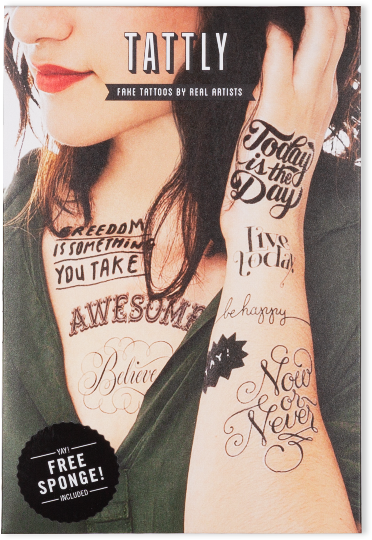 Inspirational Set - Fake Happy Tattoo (2048x2048), Png Download