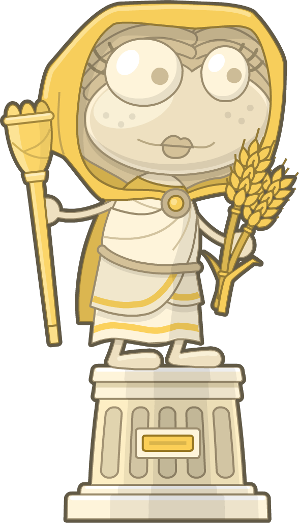 Goddess Clipart Demeter - Poptropica Gods (588x1029), Png Download
