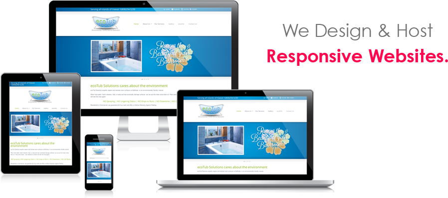 Responsive Website Design & Web Hosting - Computer Repair (1000x400), Png Download